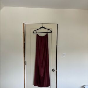 Elegant Wine Maxi Dress